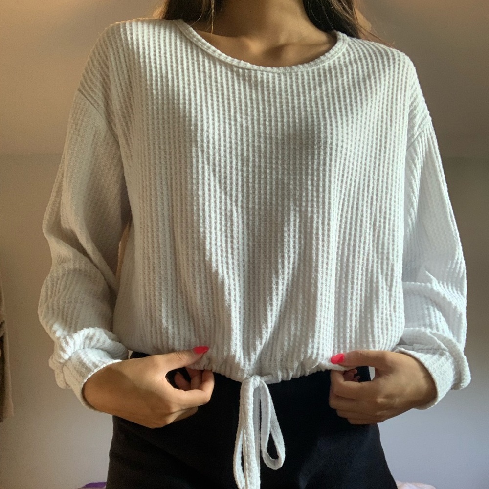 Hollister waffle knit top